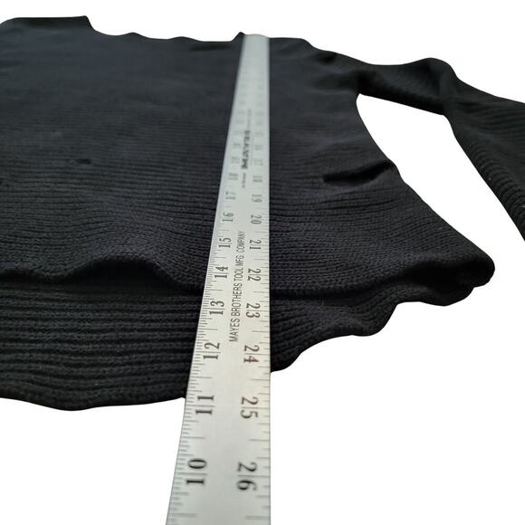 RTA Jules Reinforced Distressed Rib Knit Sweater Womens S Holes Grunge Classy - Picture 12 of 14